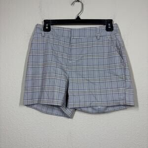 Ecru Womens 2 The Harwich Preppy Shorts Gray Plaid High Waisted Pockets Stretch